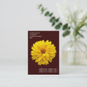Carte De Visite Fleurs minimales - Chrysanthème - Brown profond (Debout devant)