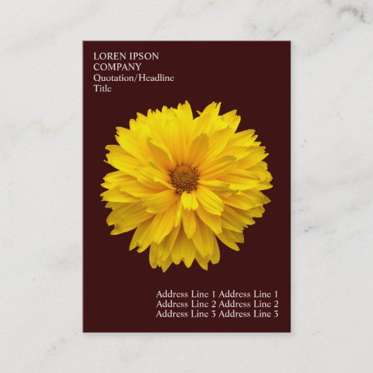 Carte De Visite Fleurs minimales - Chrysanthème - Brown profond (Devant)