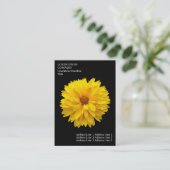 Carte De Visite Fleurs minimales - Chrysanthème - Noir (Debout devant)
