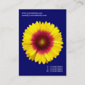 Carte De Visite Fleurs minimales - Fleur de couverture - Bleu prof (Dos)