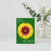 Carte De Visite Fleurs minimales - Fleur de couverture - Vert herb (Debout devant)