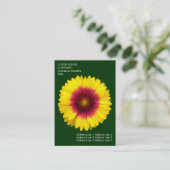 Carte De Visite Fleurs minimales - Fleur de couverture - Vert prof (Debout devant)