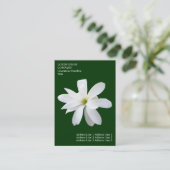 Carte De Visite Fleurs minimales - Magnolia - Vert profond (Debout devant)