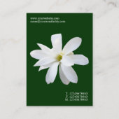 Carte De Visite Fleurs minimales - Magnolia - Vert profond (Dos)