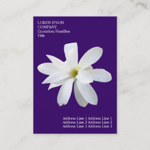 Carte De Visite Fleurs Minimes - Magnolia - Violet Profond