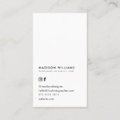 Carte De Visite Fleurs minimes Stylisant tendance voiture d'affair (Dos)