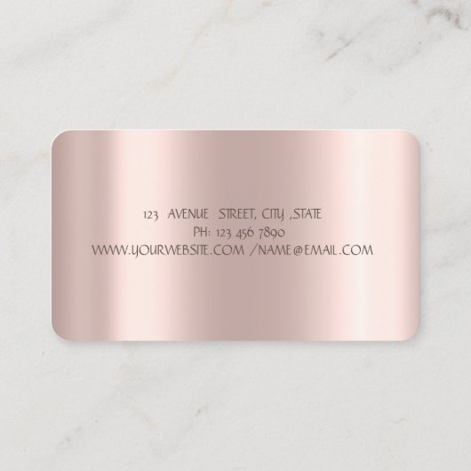 Carte De Visite Fleurs Mixer Rétro Rose Gold Circle (Dos)