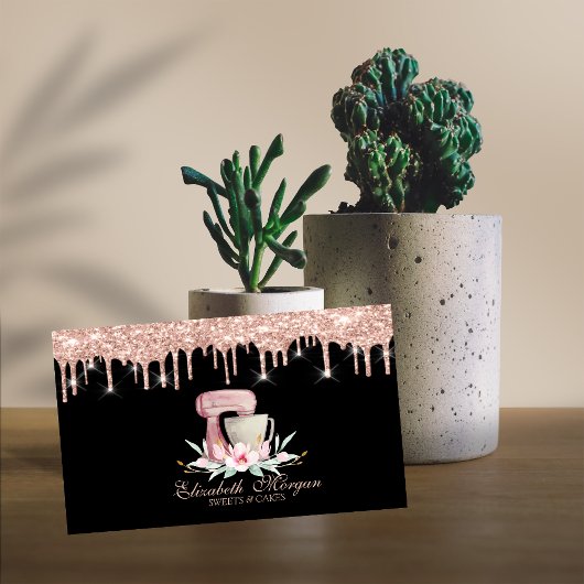 Carte De Visite Fleurs Mixer Rose Gold Drivers Black Your Logo