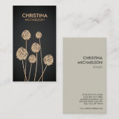 Carte De Visite FLEURS MOD en OR (Devant / Derrière)