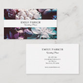 Carte De Visite Fleurs modernes élégantes (Devant / Derrière)