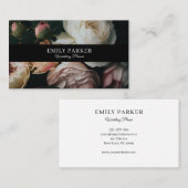 Carte De Visite Fleurs modernes élégantes (Devant / Derrière)