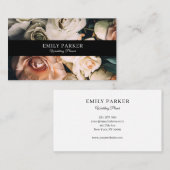 Carte De Visite Fleurs modernes élégantes (Devant / Derrière)