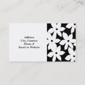 Carte De Visite Fleurs modernes noir et blanc (Dos)