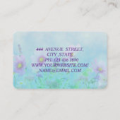 Carte De Visite Fleurs Modernes Parfaites (Dos)