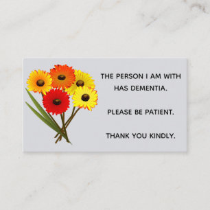 Carte De Visite Fleurs modifiables S'Il Vous Plaît Être Patient Ca