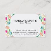 Carte De Visite Fleurs | Monogramme 2 (Dos)