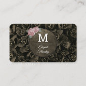 Carte De Visite Fleurs Monogrammes | fleuriste (Devant)