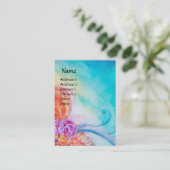 CARTE DE VISITE FLEURS MORTES BLANCHES EN ROSE, PARKLES D'OR (Debout devant)