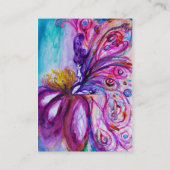 CARTE DE VISITE FLEURS MORTES BLANCHES EN ROSE, PARKLES D'OR (Dos)