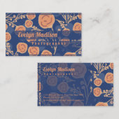 Carte De Visite Fleurs Motif c0939 (Devant / Derrière)