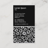 Carte De Visite Fleurs - Noir (Dos)