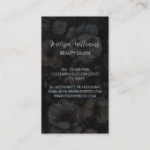 Carte De Visite Fleurs noires Roses Vides (Dos)