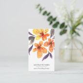 Carte De Visite Fleurs orange | Icônes professionnelles des médias (Debout devant)