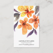 Carte De Visite Fleurs orange | Icônes professionnelles des médias (Devant)