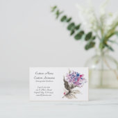 Carte De Visite Fleurs orientales fraîches d'aquarelle de (Debout devant)