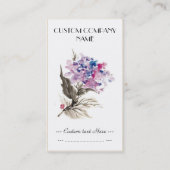 Carte De Visite Fleurs orientales fraîches d'aquarelle de (Dos)