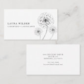 Carte De Visite Fleurs paysagères de jardinier (Devant / Derrière)