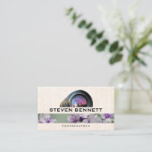 Carte De Visite Fleurs | Photographe Camera Lens (Debout devant)