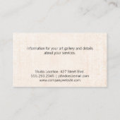 Carte De Visite Fleurs | Photographe Camera Lens (Dos)