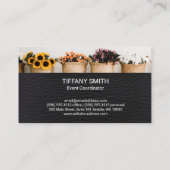 Carte De Visite Fleurs pointillées | Cuir (Dos)