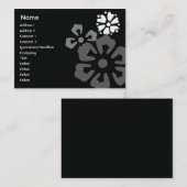 Carte De Visite Fleurs - potelées (Devant / Derrière)