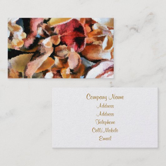 CARTE DE VISITE FLEURS POTPOURRI (Devant / Derrière)