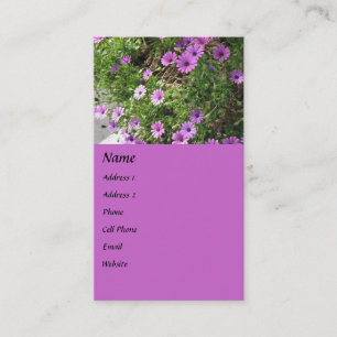 Carte De Visite fleurs pourpres