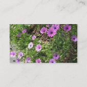Carte De Visite fleurs pourpres (Dos)