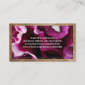 Carte De Visite Fleurs proches | Bordure en cuir (Dos)
