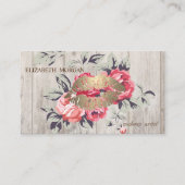 Carte De Visite Fleurs Professionnelles Romantiques , Lèvres, Text (Devant)