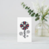 Carte De Visite Fleurs pyrotechniques vectorielles de conception p (Debout devant)