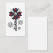 Carte De Visite Fleurs pyrotechniques vectorielles de conception p (Devant / Derrière)