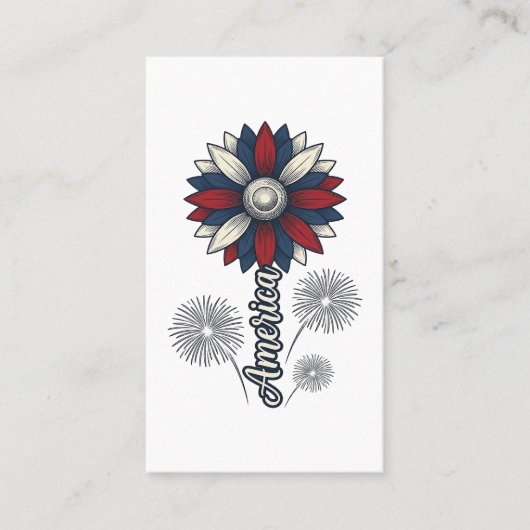 Carte De Visite Fleurs pyrotechniques vectorielles de conception p (Devant)