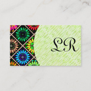 Carte De Visite Fleurs radieuses abstraites Épanouissement surréal