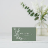 Carte De Visite Fleurs Rassemblées Minimalistes (Debout devant)