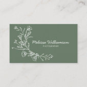 Carte De Visite Fleurs Rassemblées Minimalistes (Devant)