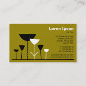 Carte De Visite Fleurs rétro - Brown doré (Dos)