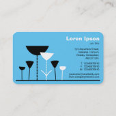 Carte De Visite Fleurs rétro - Ciel bleu (Dos)