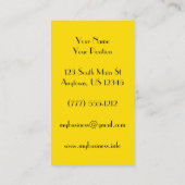 Carte De Visite Fleurs rétro en Pistachio et Orange (Dos)