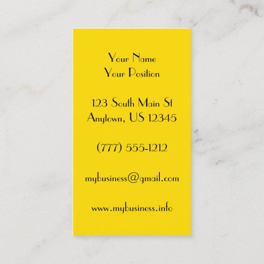 Carte De Visite Fleurs rétro en Pistachio et Orange (Dos)